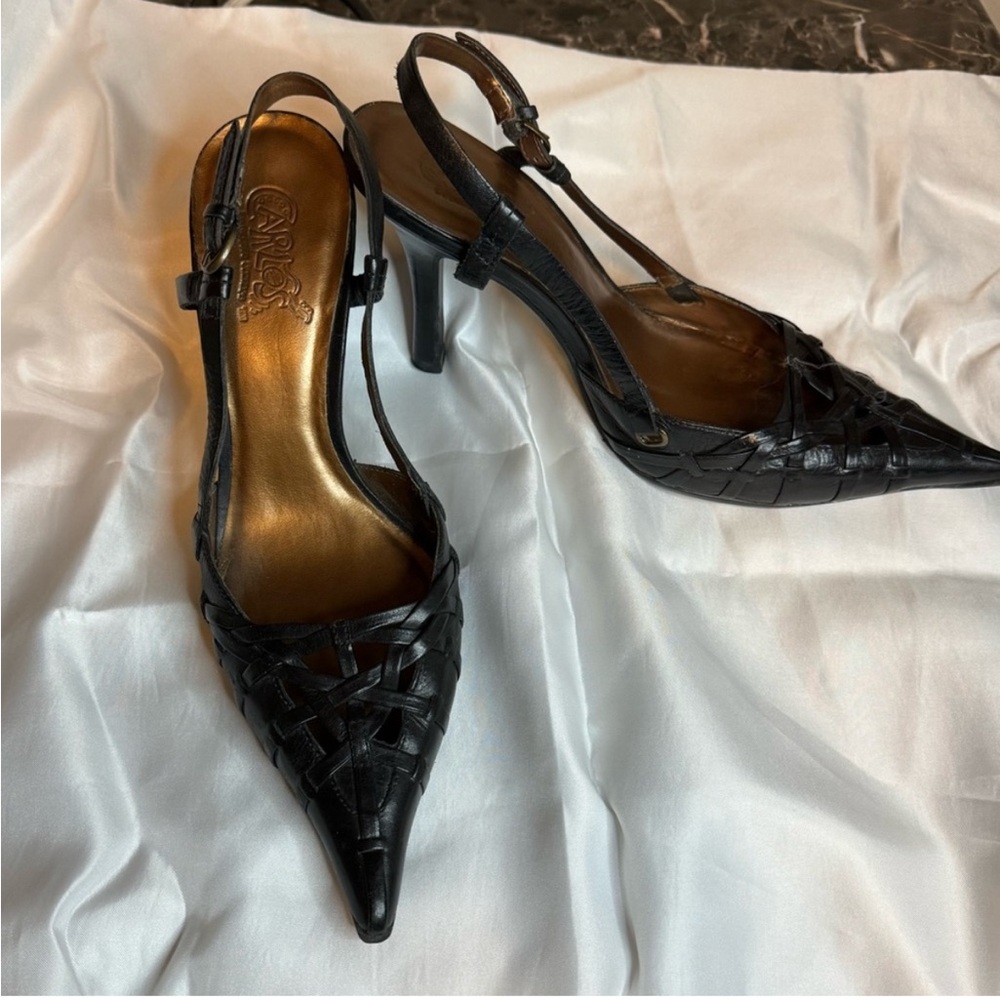 Carlos Santana Vixen black sling back